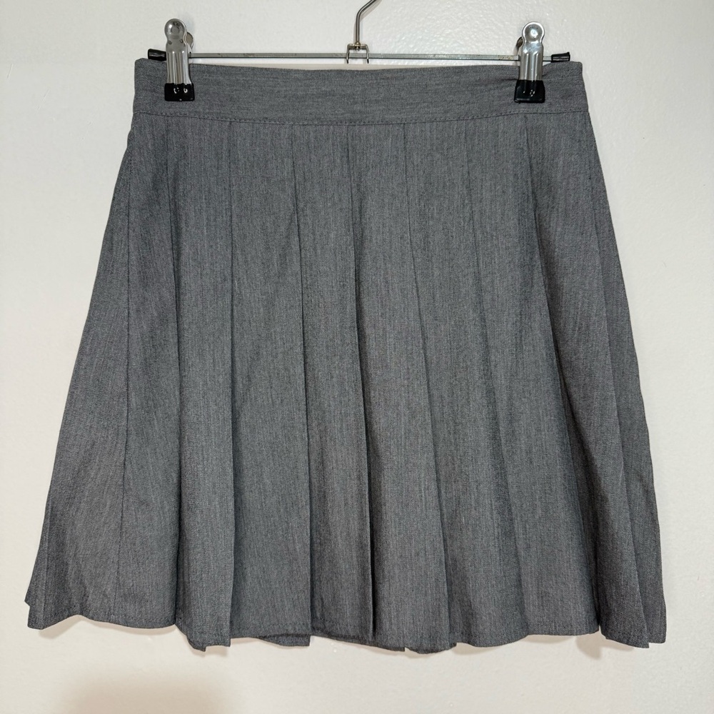Gray Pleated Women's Skirt
